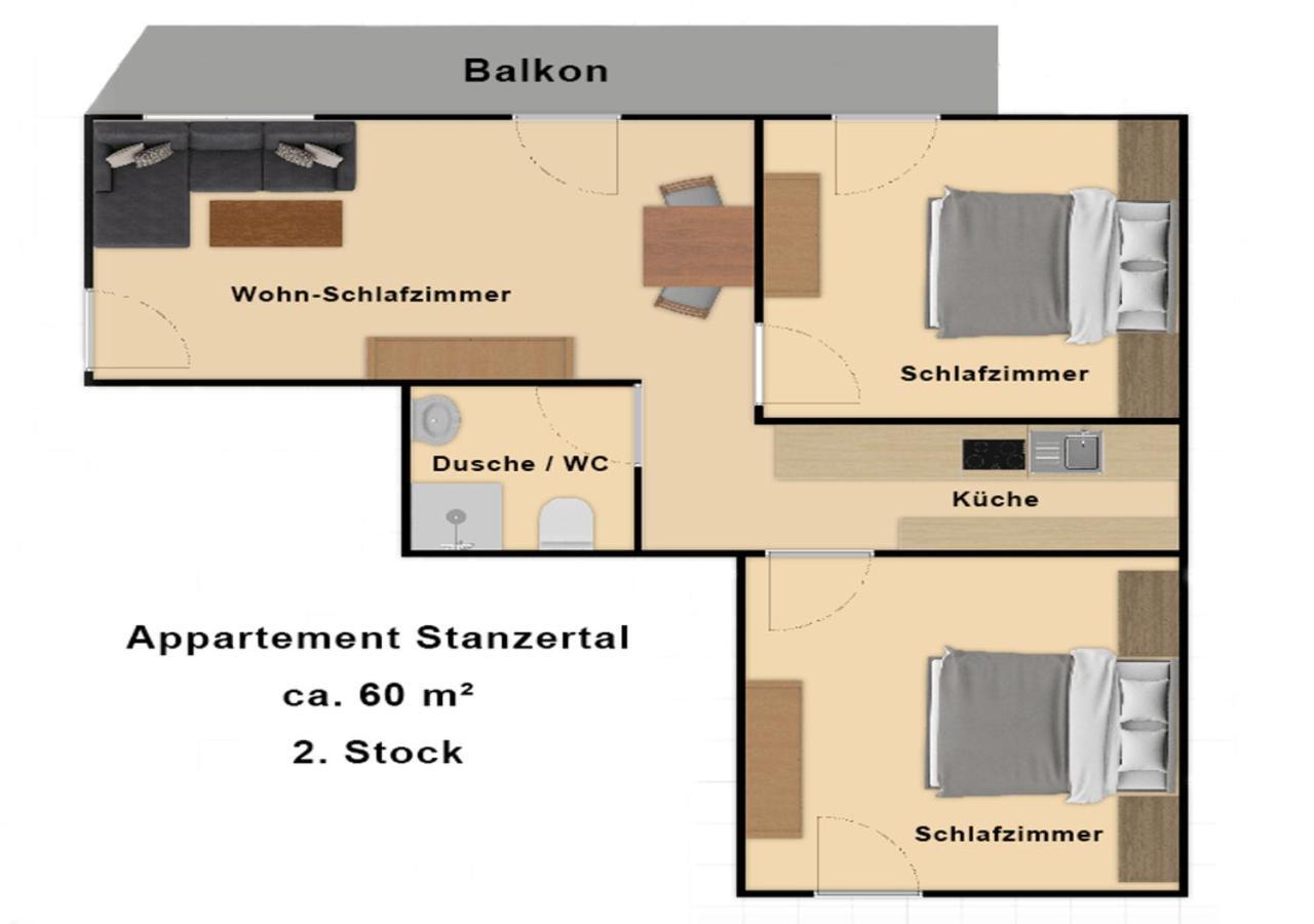 Appartement Pension St. Sebastian Pettneu am Arlberg Exterior photo